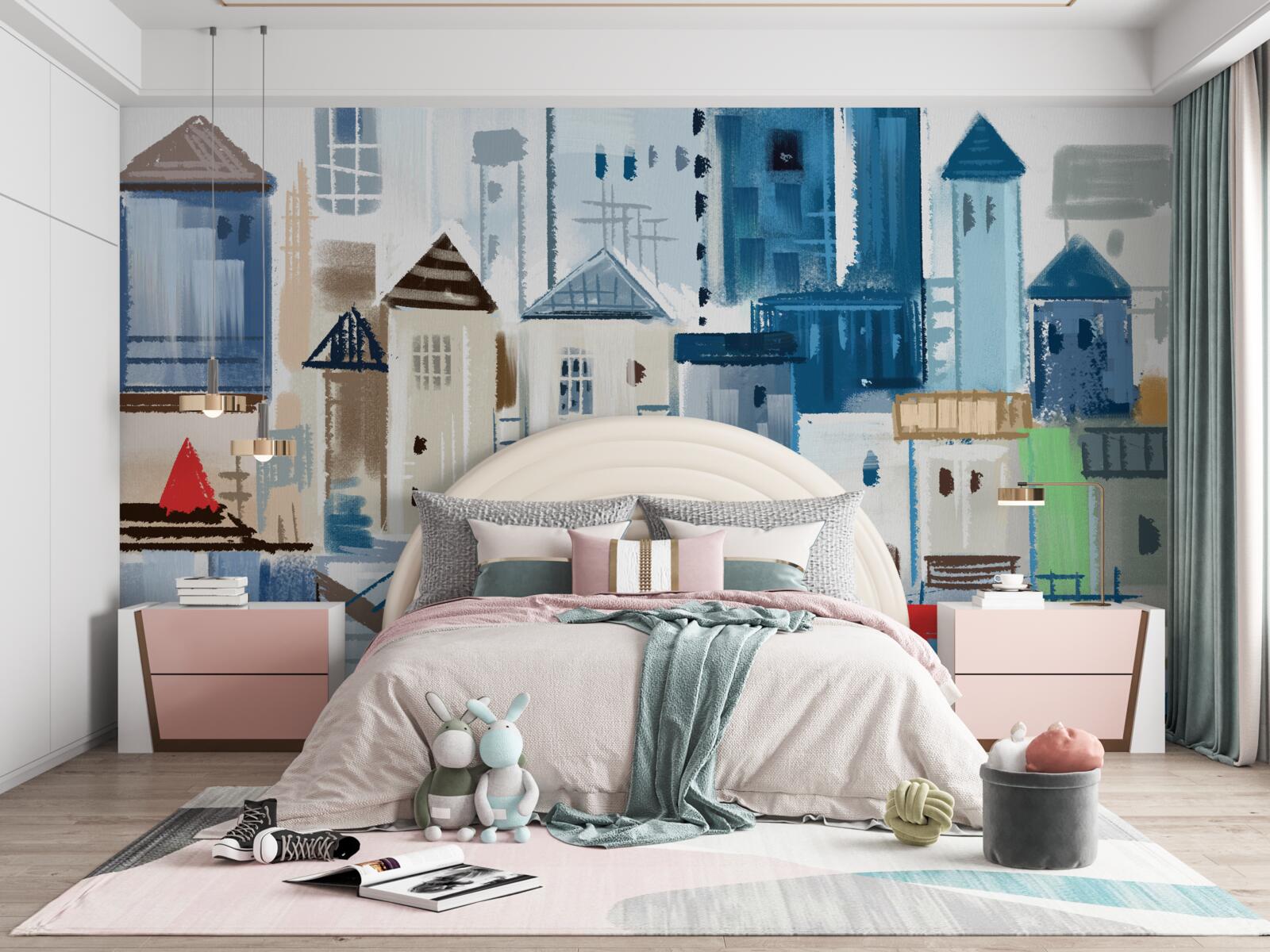 Fototapeta animovaná mestská architektúra