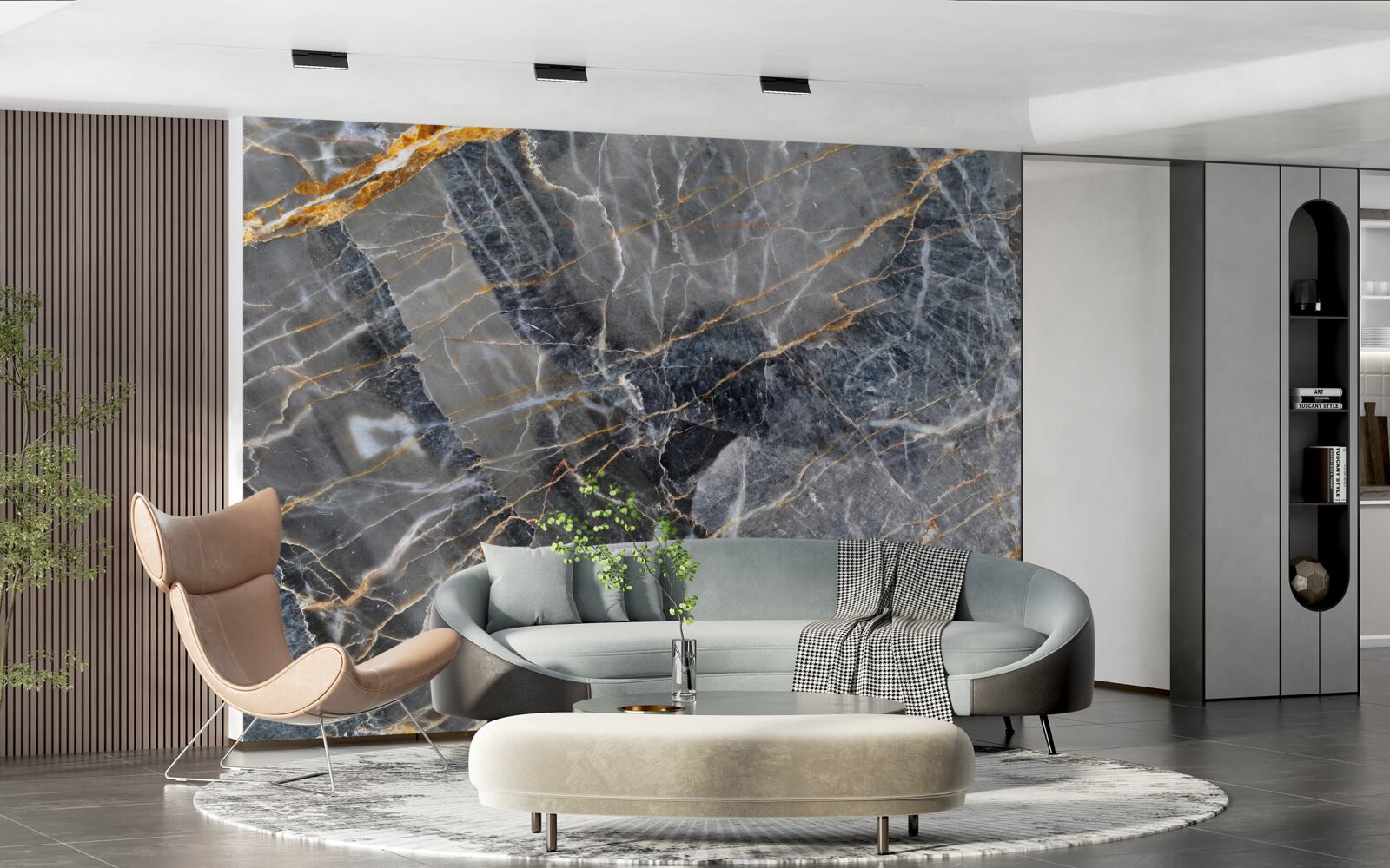 Fototapeta čierny mramor so zlatými žilami