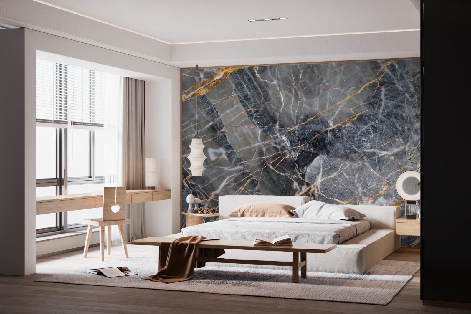 Fototapeta čierny mramor so zlatými žilami