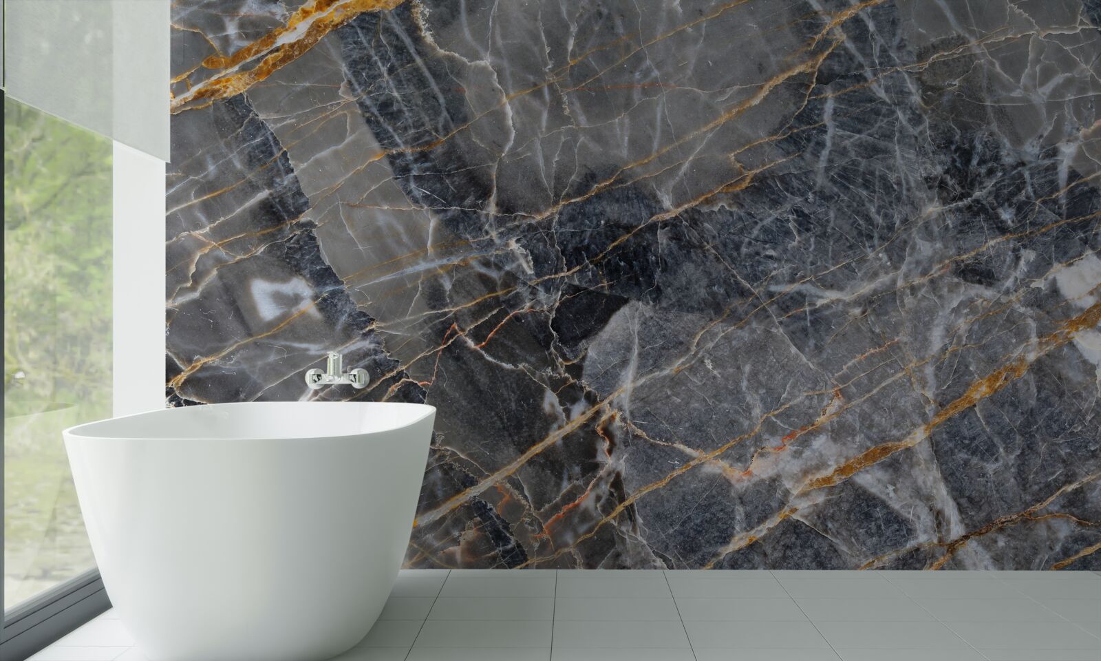 Fototapeta čierny mramor so zlatými žilami