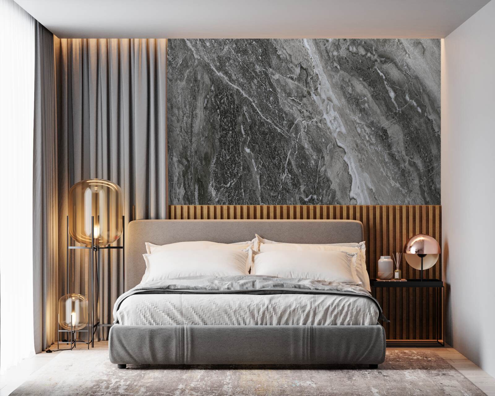 Fototapeta mramorová abstrakcia v rachote hromu