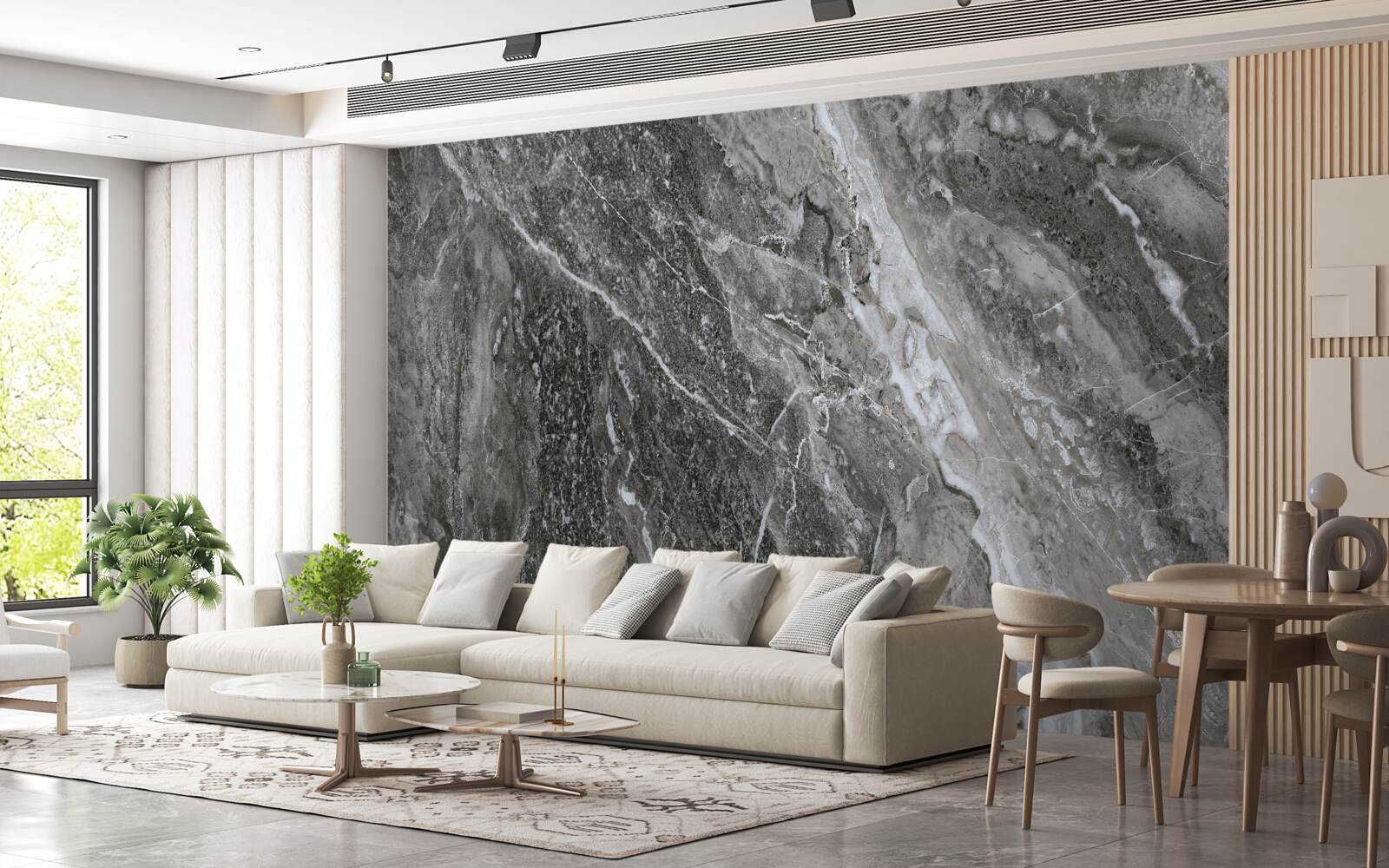 Fototapeta mramorová abstrakcia v rachote hromu