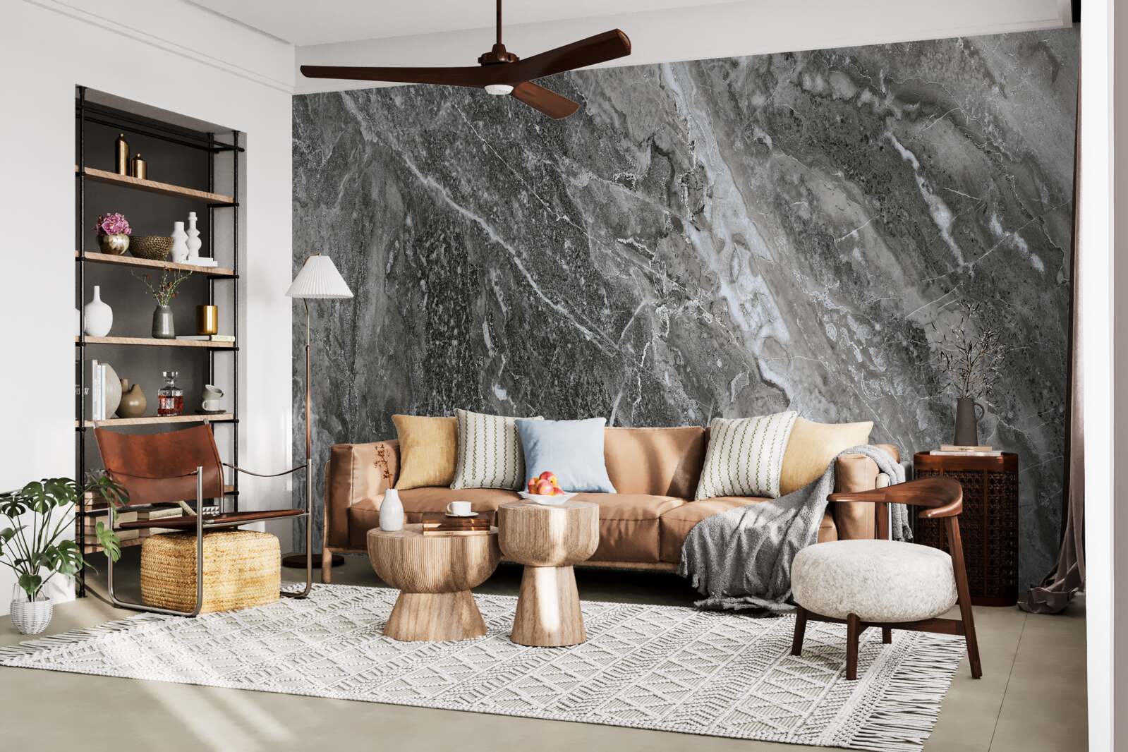 Fototapeta mramorová abstrakcia v rachote hromu