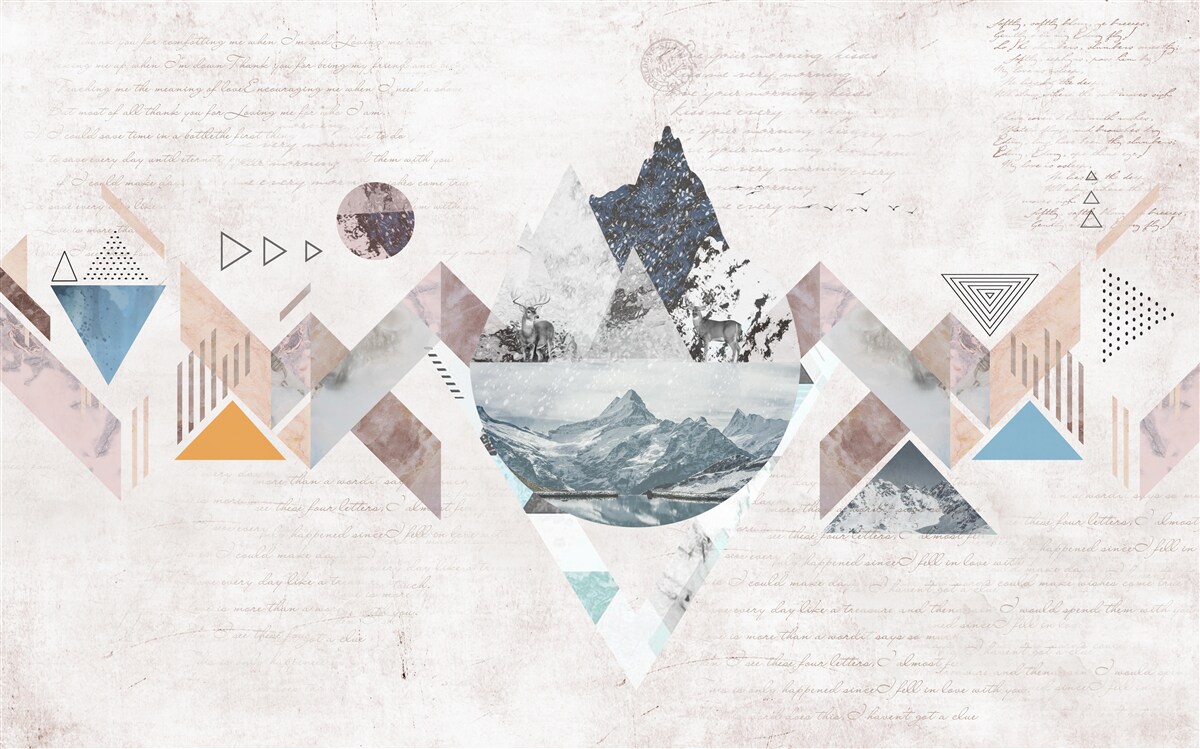 Fototapeta zimný náčrt zúriaceho vodného chaosu