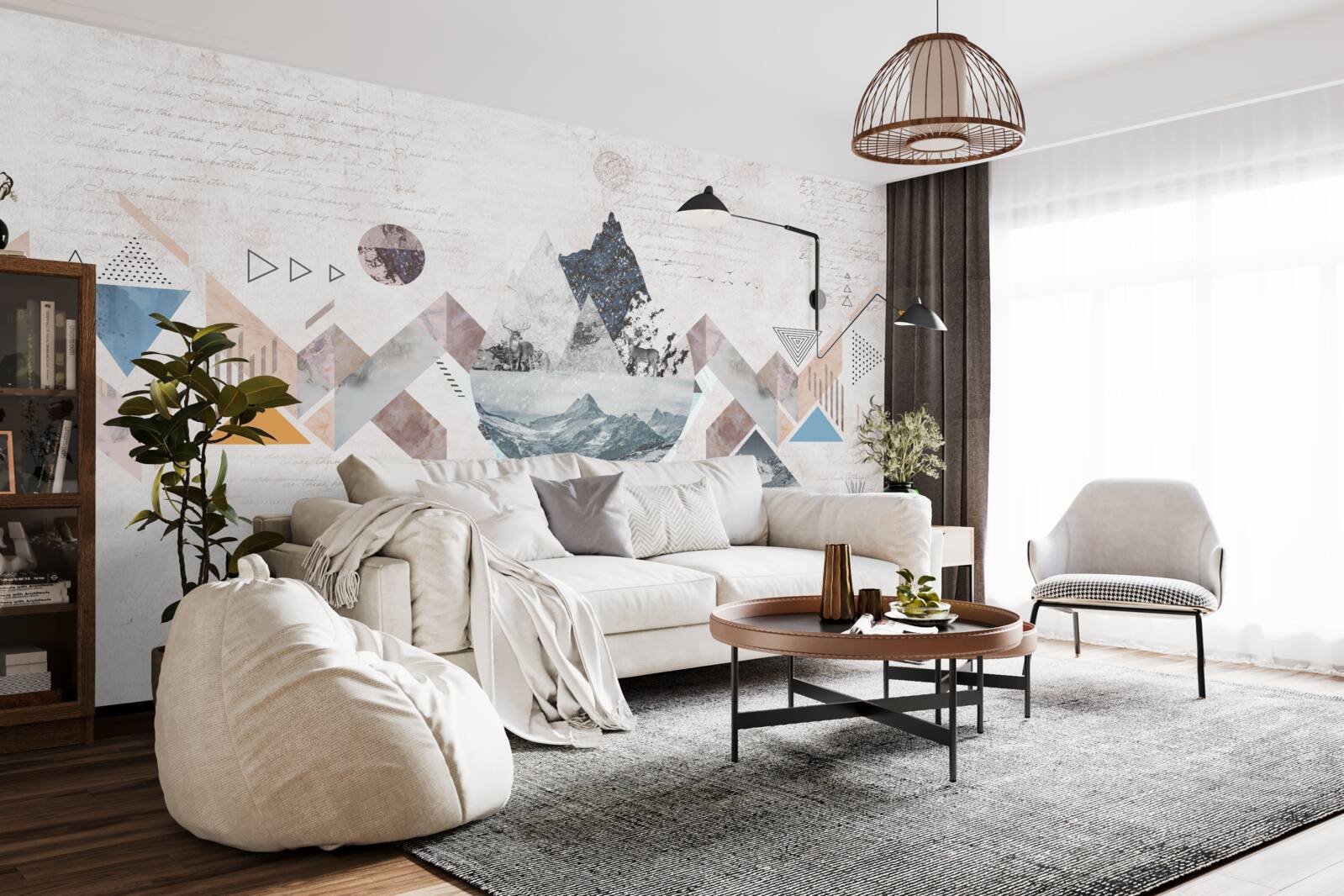 Fototapeta zimný náčrt zúriaceho vodného chaosu