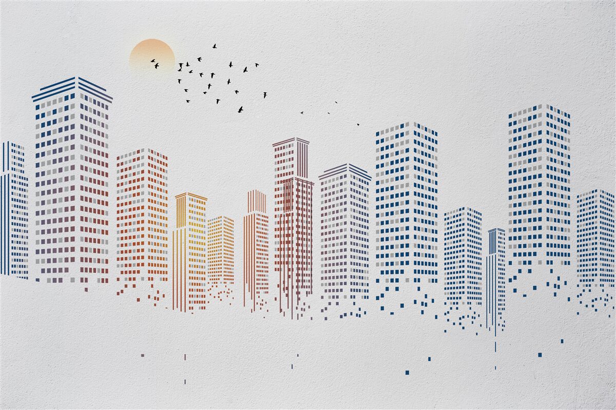 Fototapeta súčasné panorámy mesta