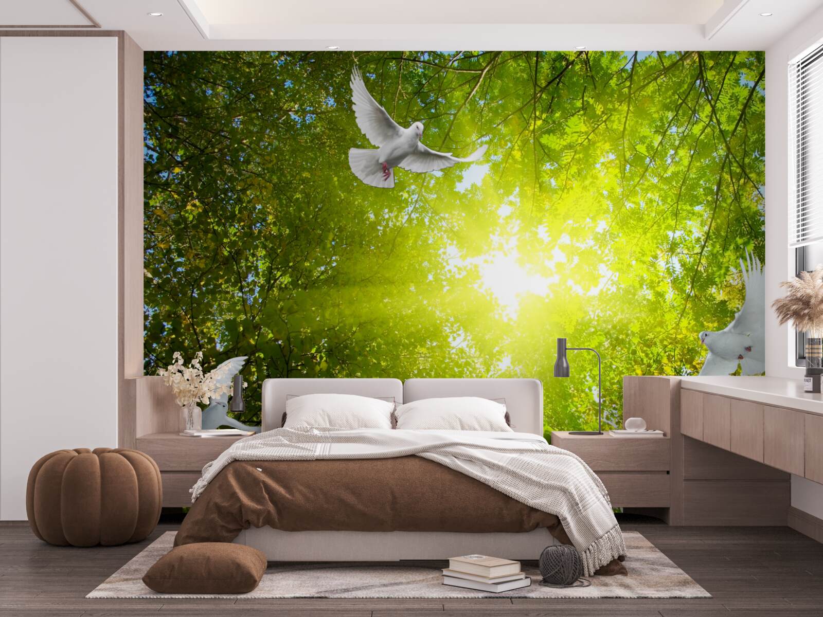 Fototapeta vtáky lietajú hlboko v lese