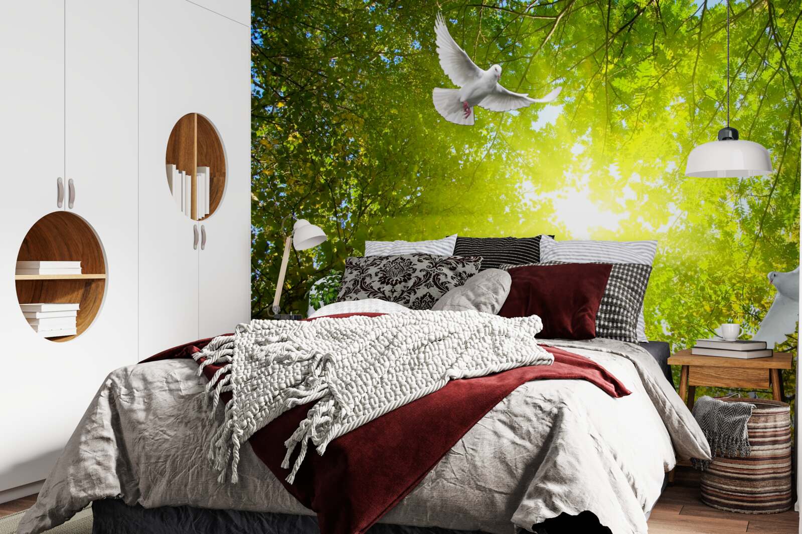 Fototapeta vtáky lietajú hlboko v lese