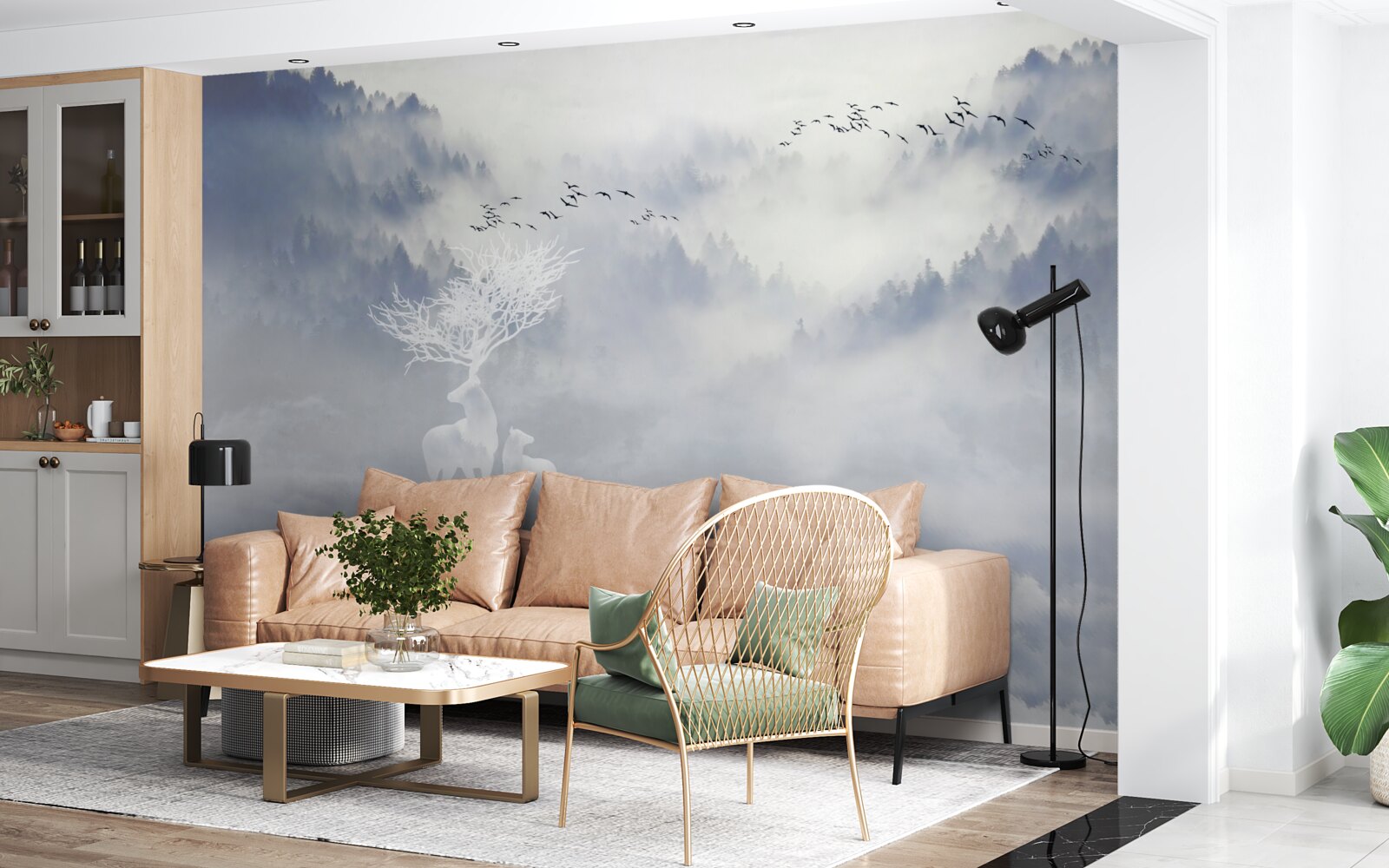 Fototapeta hmlistý les obývala šľachtická rodina jeleňov