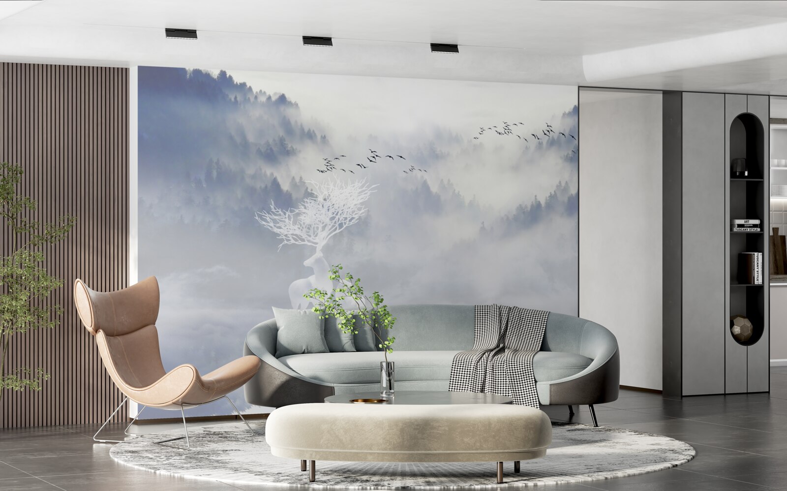 Fototapeta hmlistý les obývala šľachtická rodina jeleňov