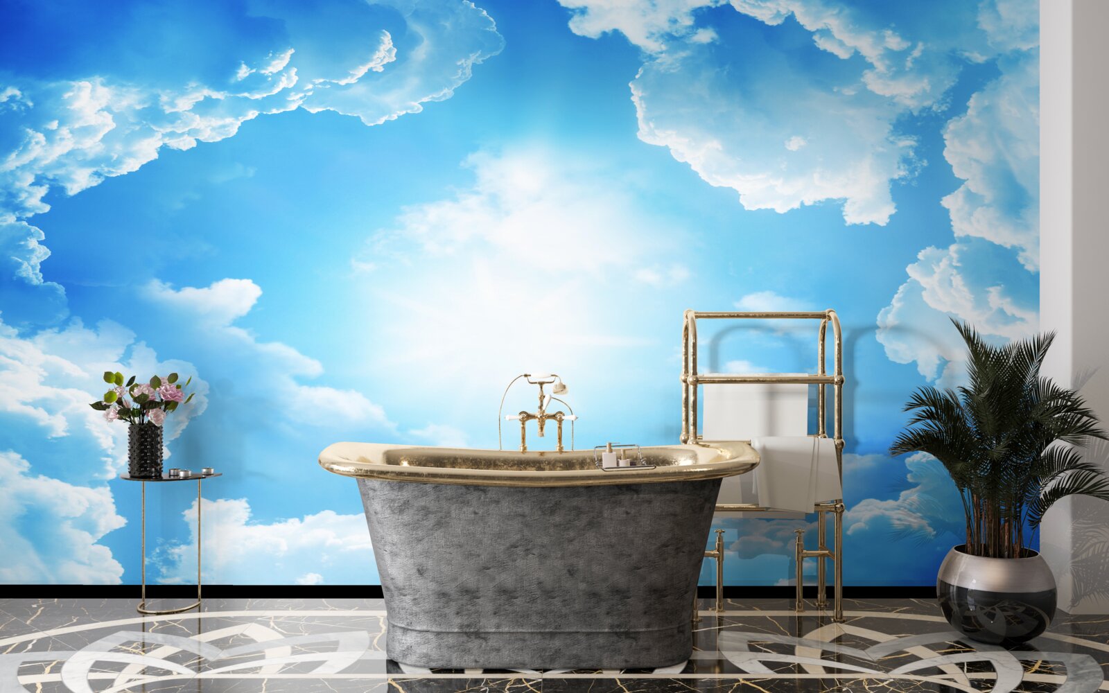 Fototapeta hypnotizujúca obloha je osvetlená jasným slnkom