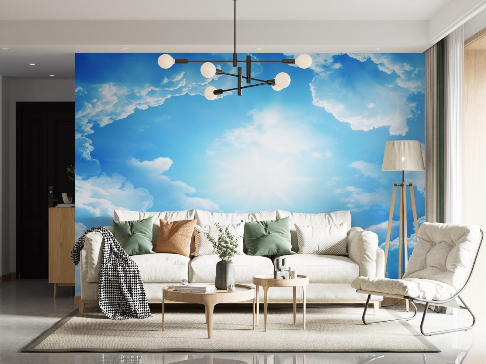 Fototapeta hypnotizujúca obloha je osvetlená jasným slnkom