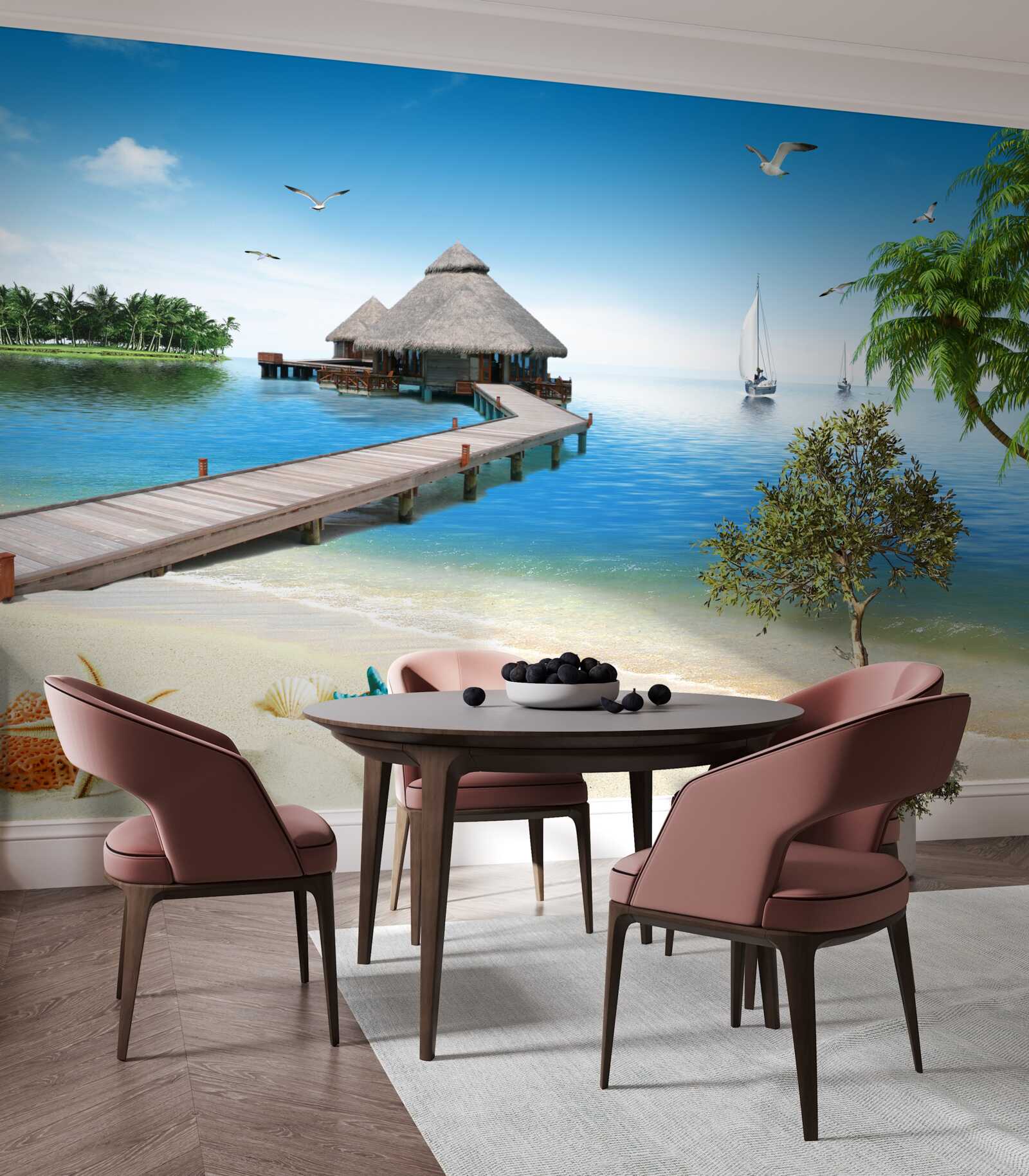 Fototapeta pokojná lagúna na ostrove