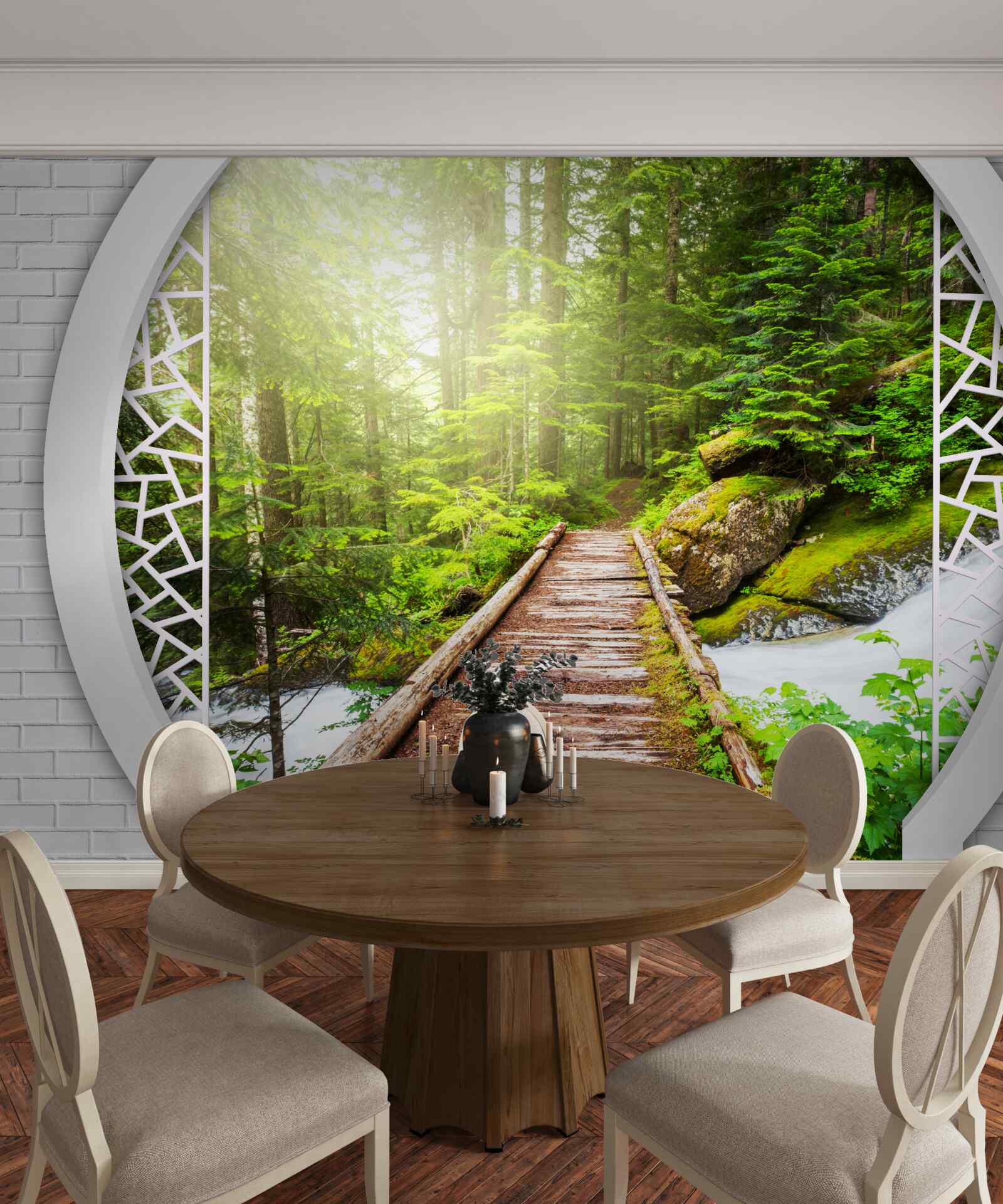 Fototapeta Horský chodník prechádzajúci hustým lesom