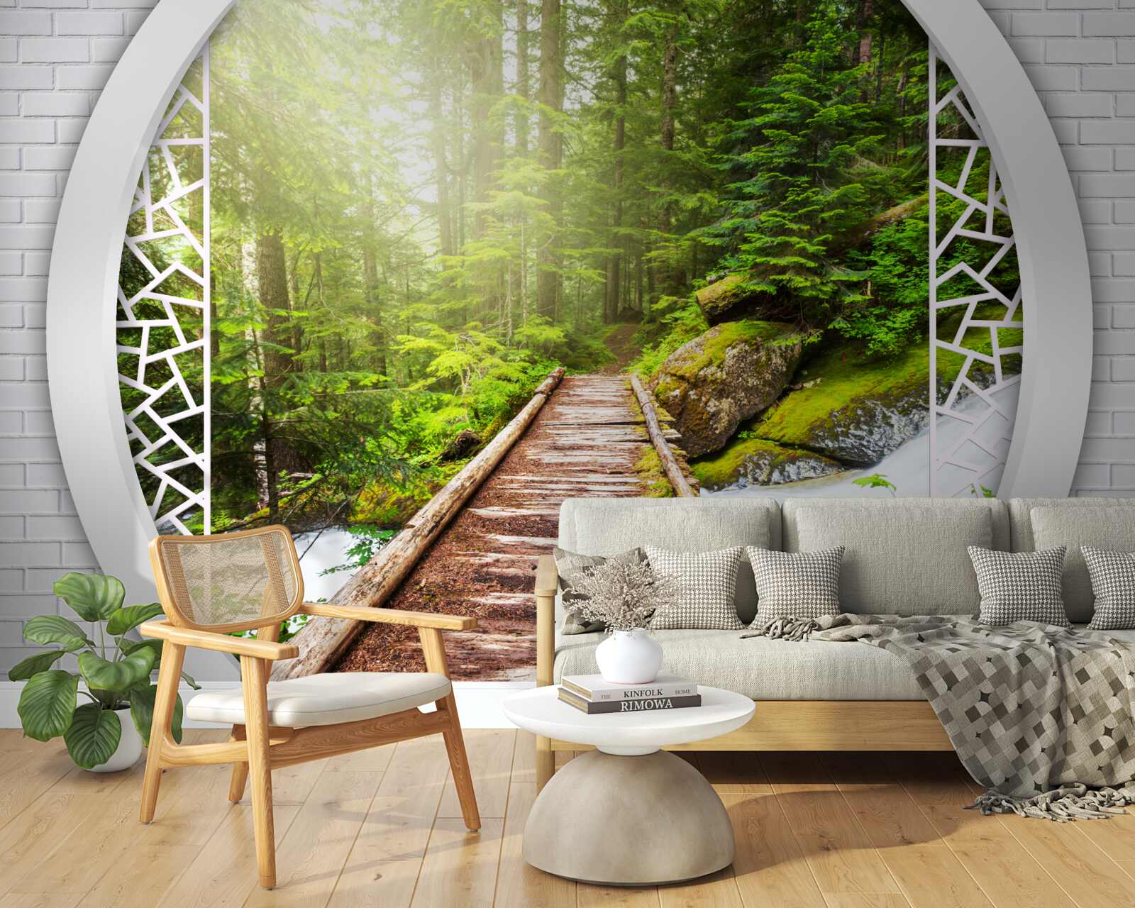 Fototapeta Horský chodník prechádzajúci hustým lesom