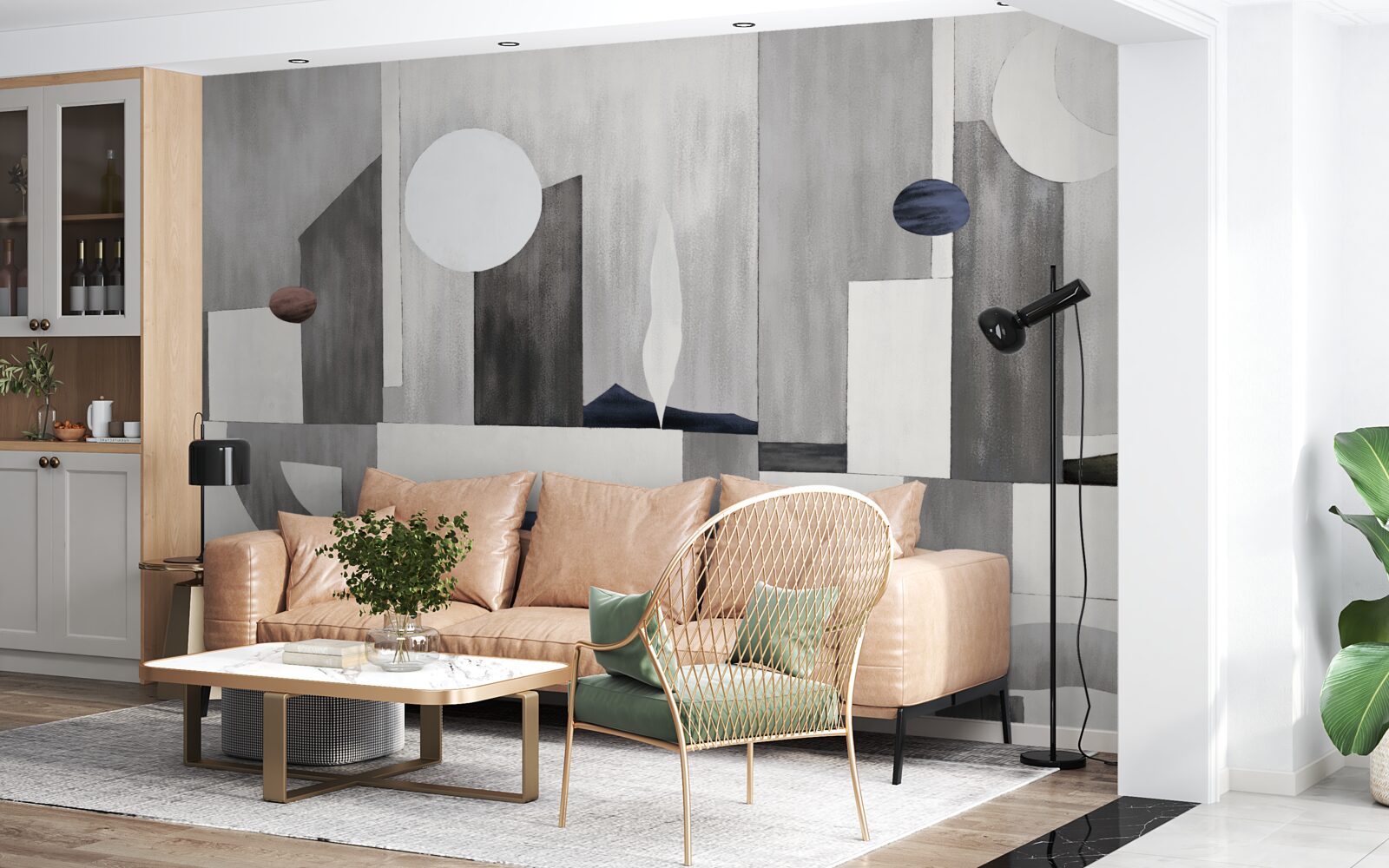 Fototapeta mesto sa prebúdza pod vychádzajúcim slnkom