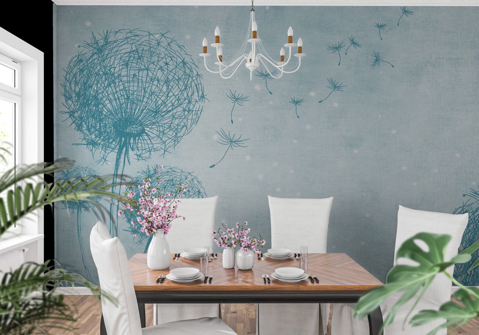 Fototapeta púpavy lietajúce na oblohe