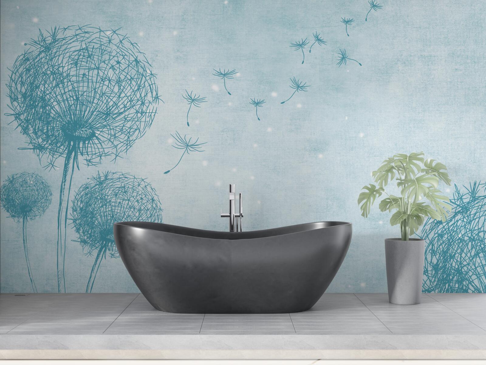 Fototapeta púpavy lietajúce na oblohe