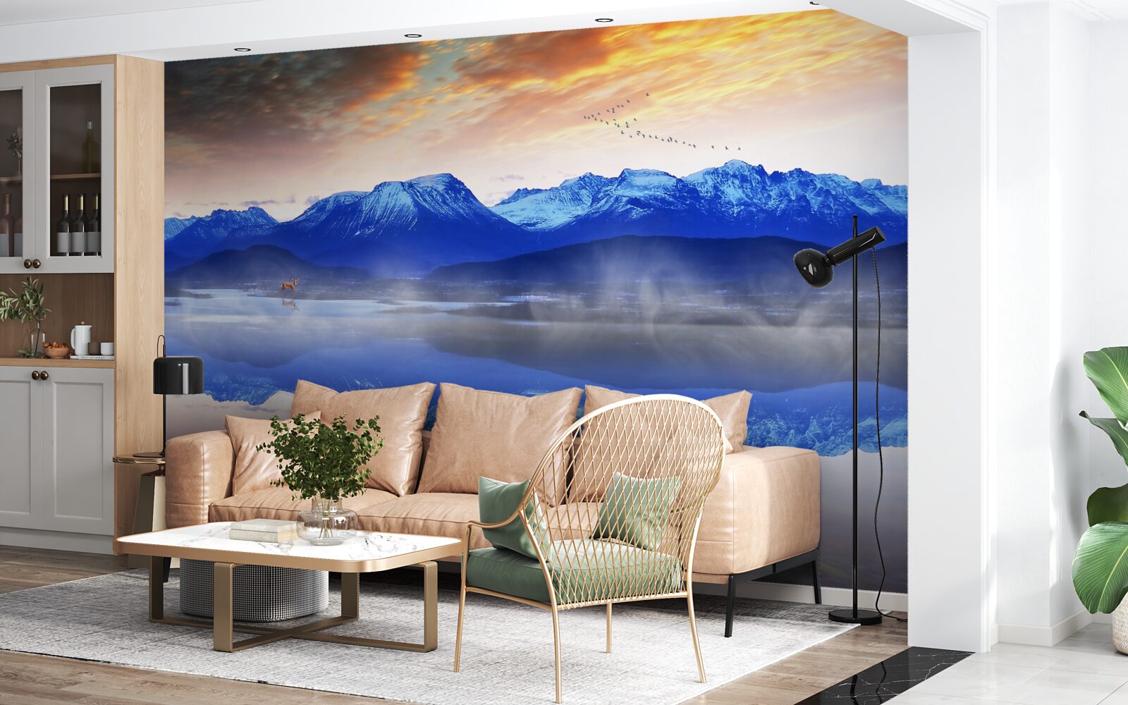 Fototapeta hmlistá prikrývka nad nestabilnou vodnou hladinou