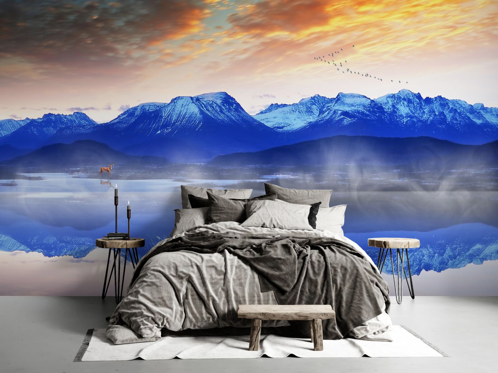 Fototapeta hmlistá prikrývka nad nestabilnou vodnou hladinou