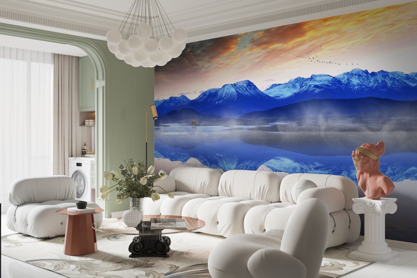 Fototapeta hmlistá prikrývka nad nestabilnou vodnou hladinou