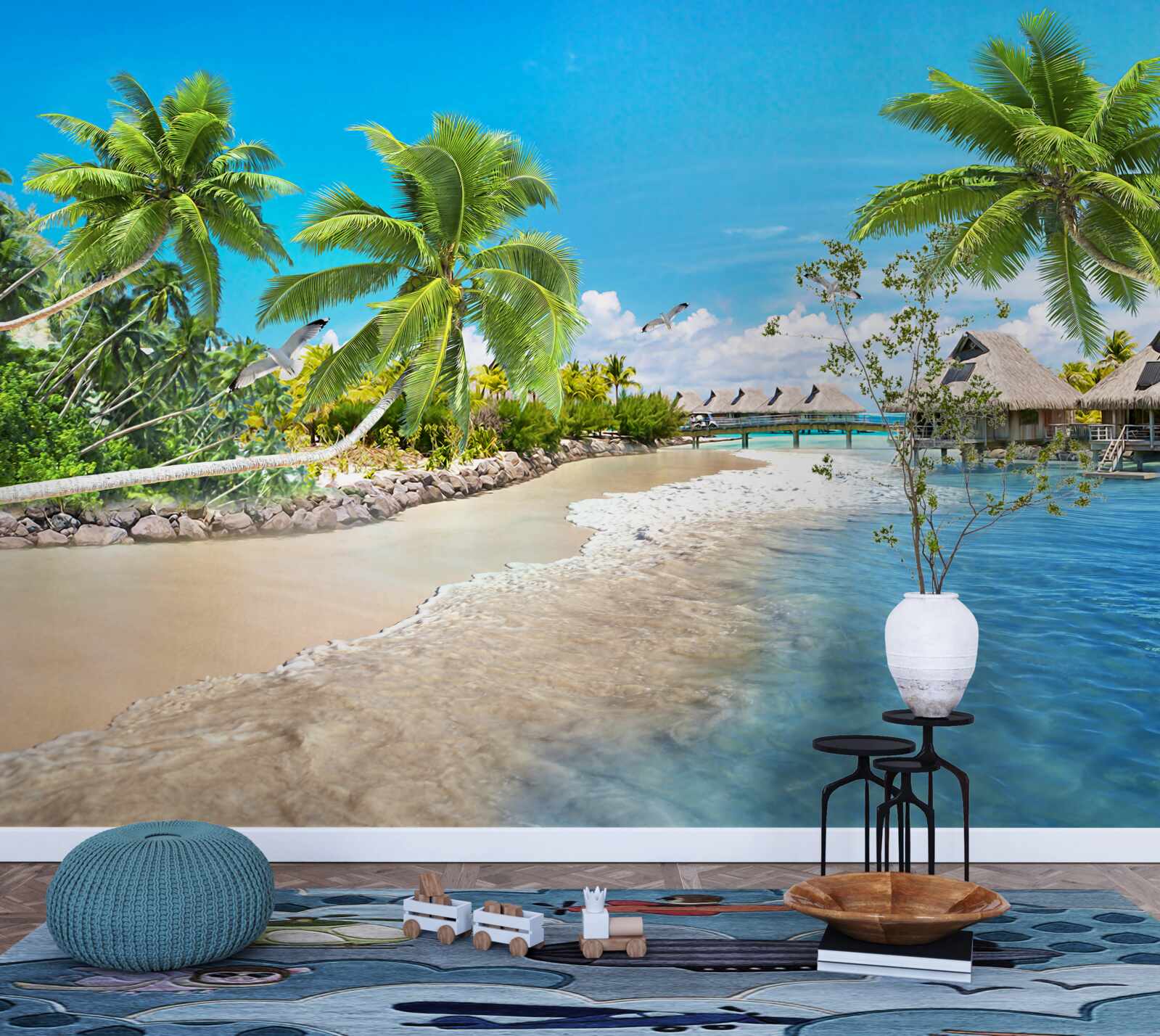 Fototapeta morské altány umiestnené na vode