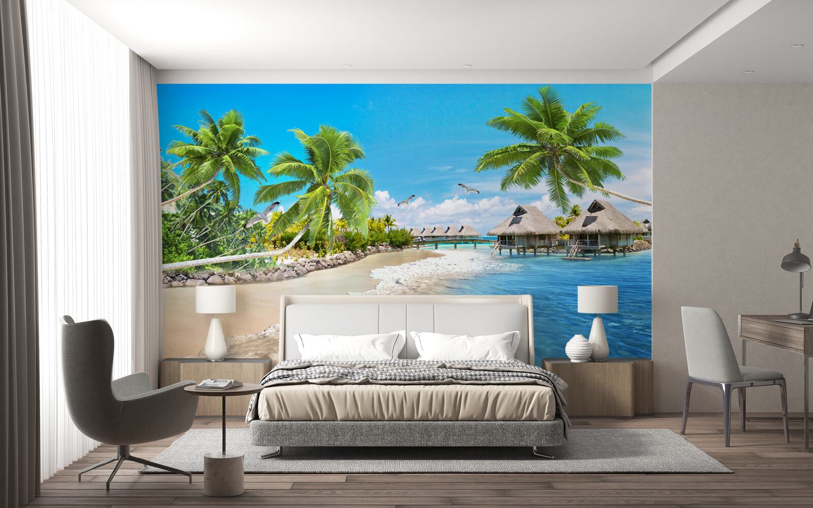 Fototapeta morské altány umiestnené na vode