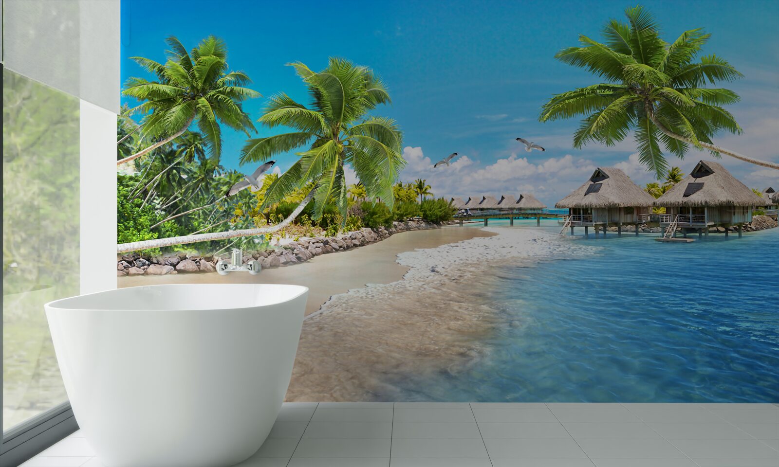 Fototapeta morské altány umiestnené na vode