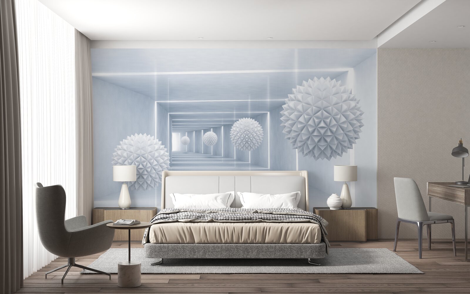 Fototapeta gule a tunel vo vizuálnej perspektíve