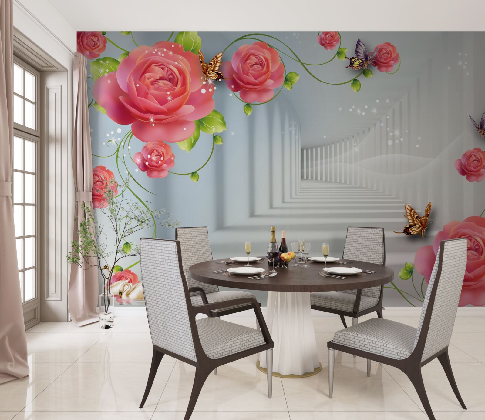 Fototapeta červené ruže ležia pred rodičmi