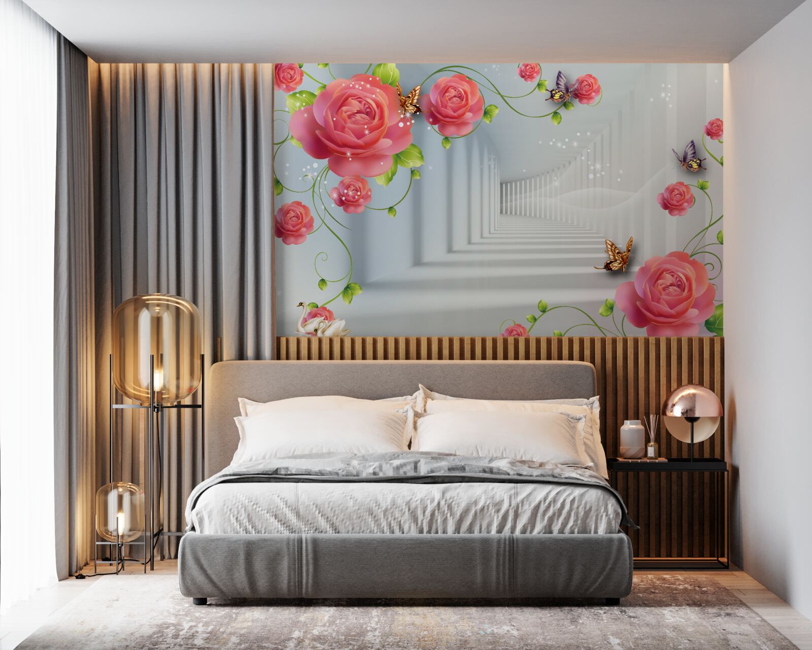 Fototapeta červené ruže ležia pred rodičmi