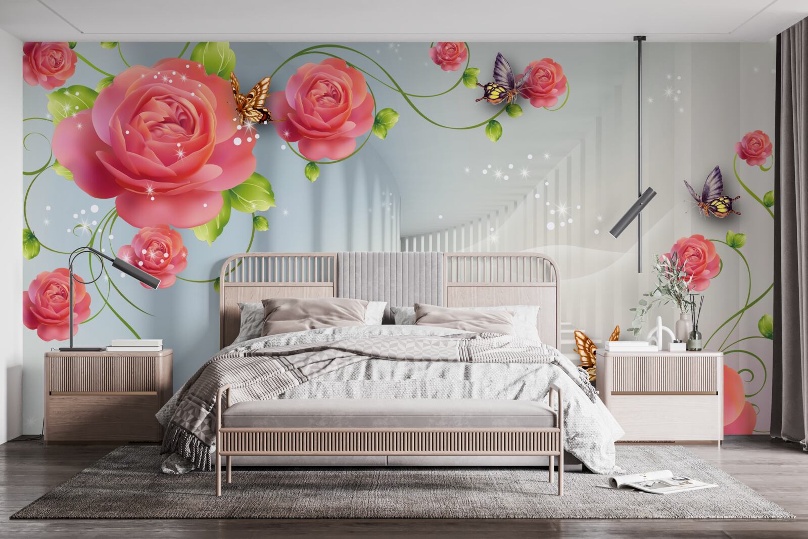 Fototapeta červené ruže ležia pred rodičmi