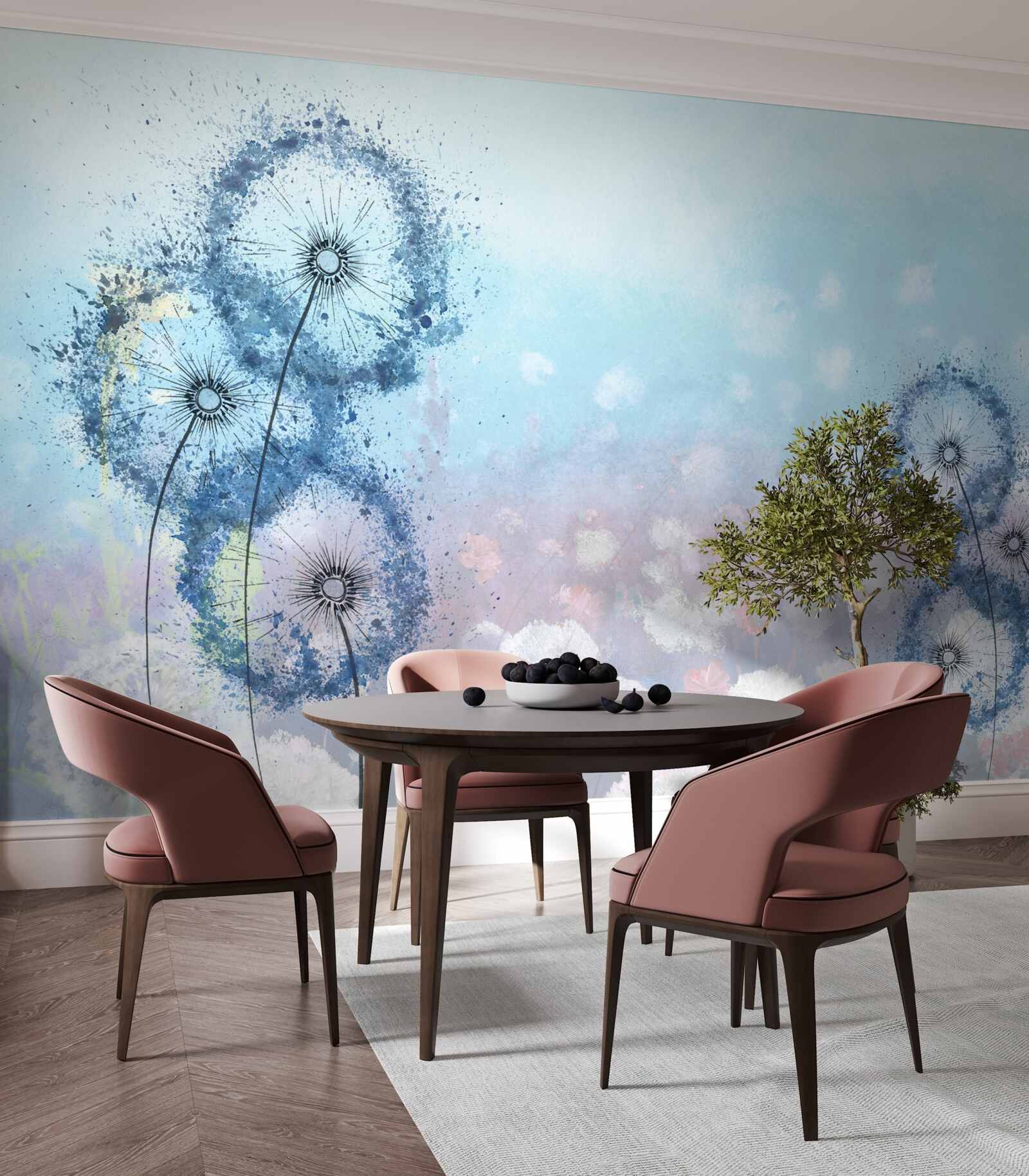 Fototapeta nezvyčajné modré kvety