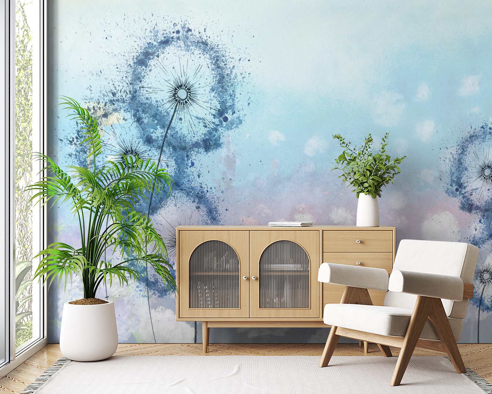 Fototapeta nezvyčajné modré kvety