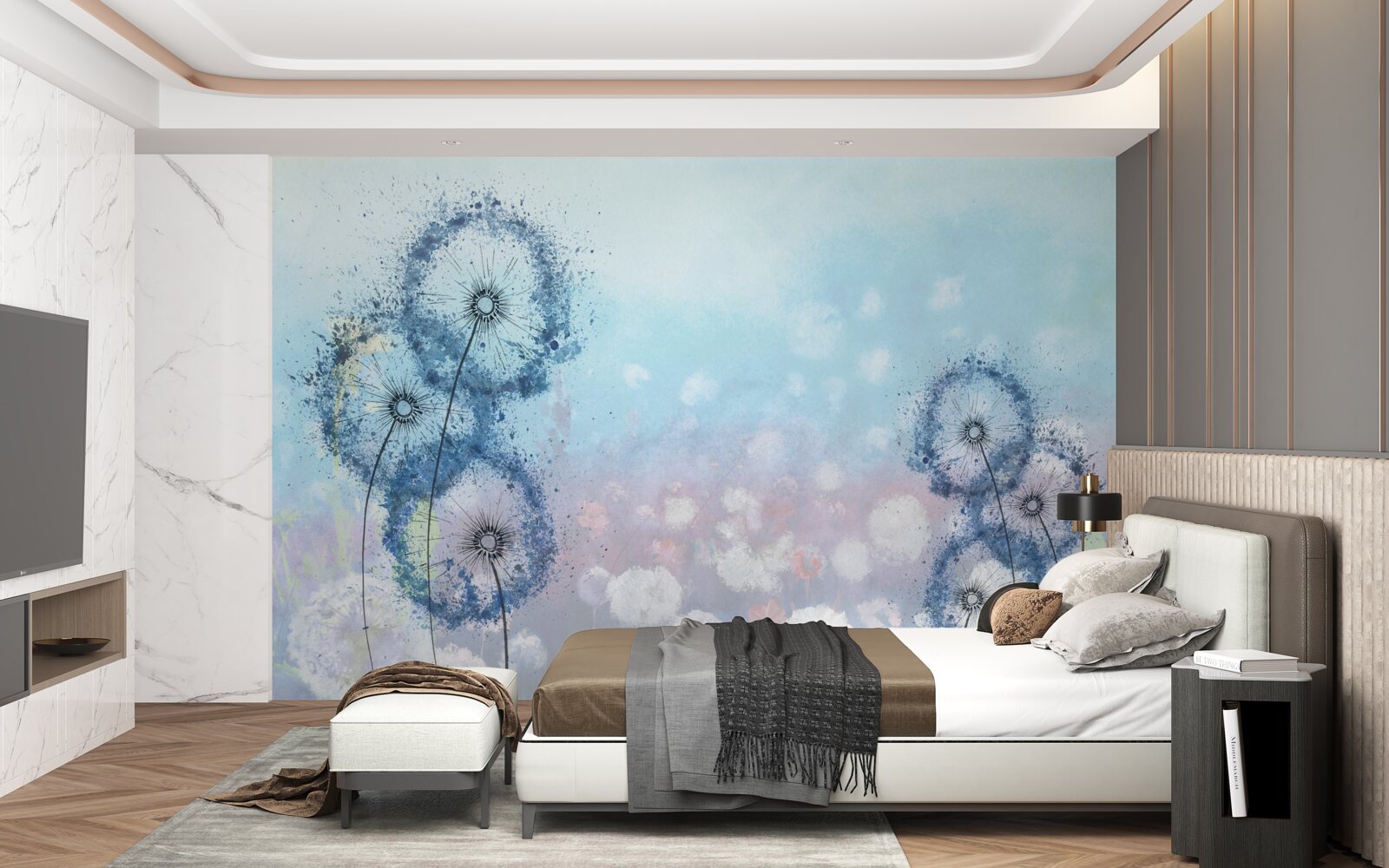 Fototapeta nezvyčajné modré kvety