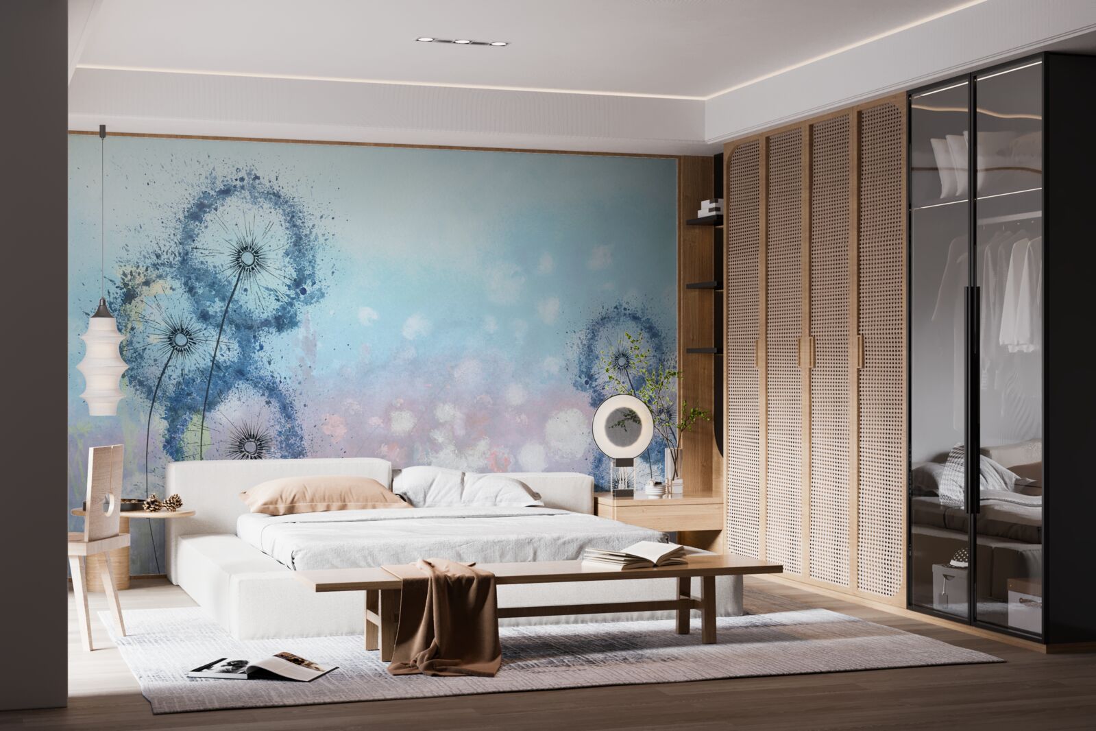 Fototapeta nezvyčajné modré kvety