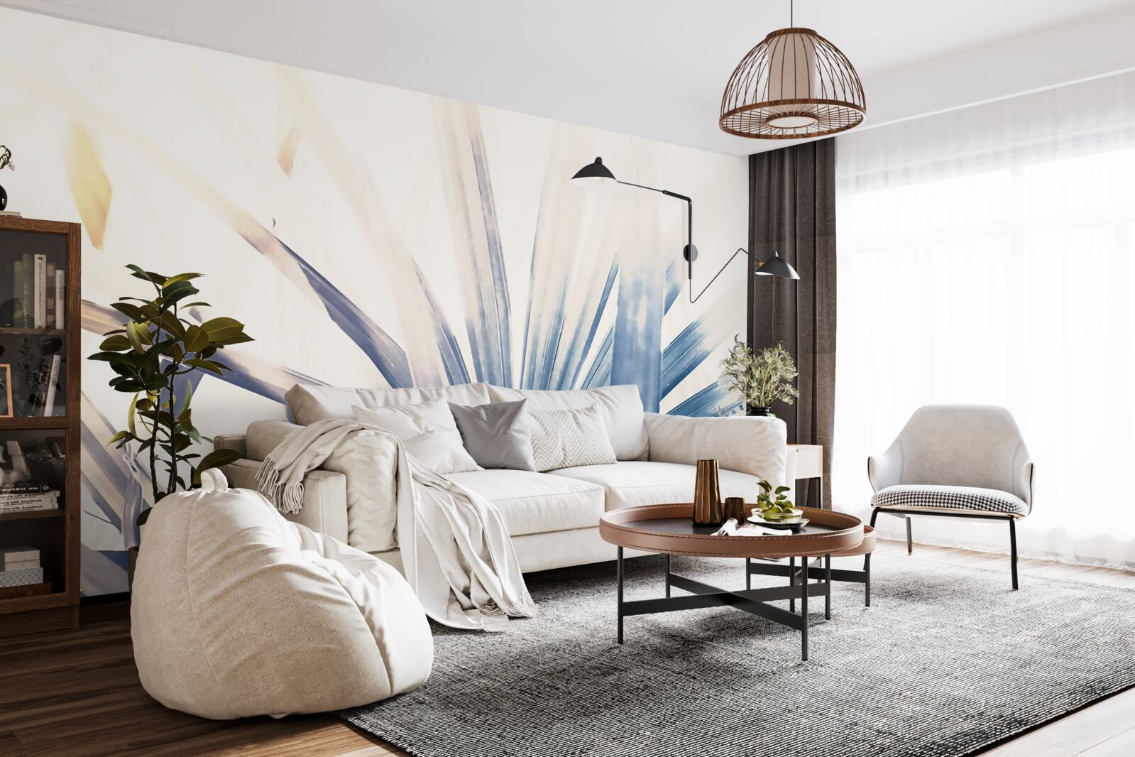 Fototapeta detailné zábery palmových listov