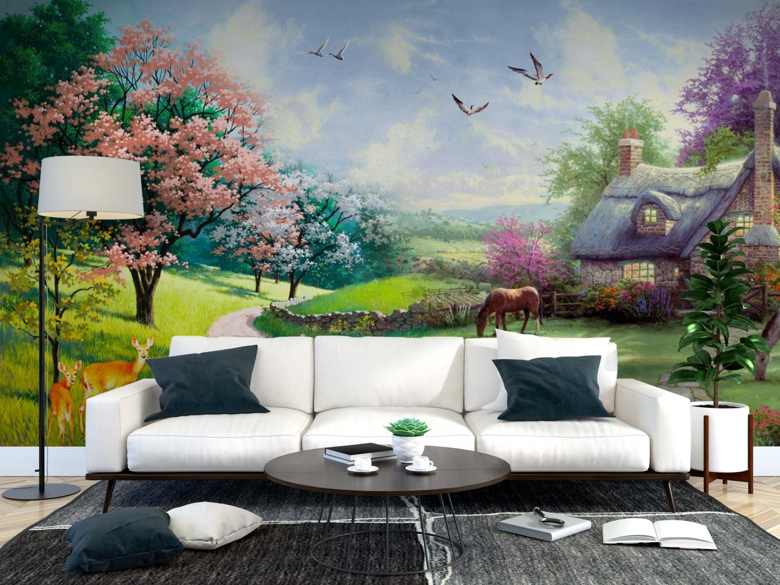 Fototapeta tichý letný domček v lese