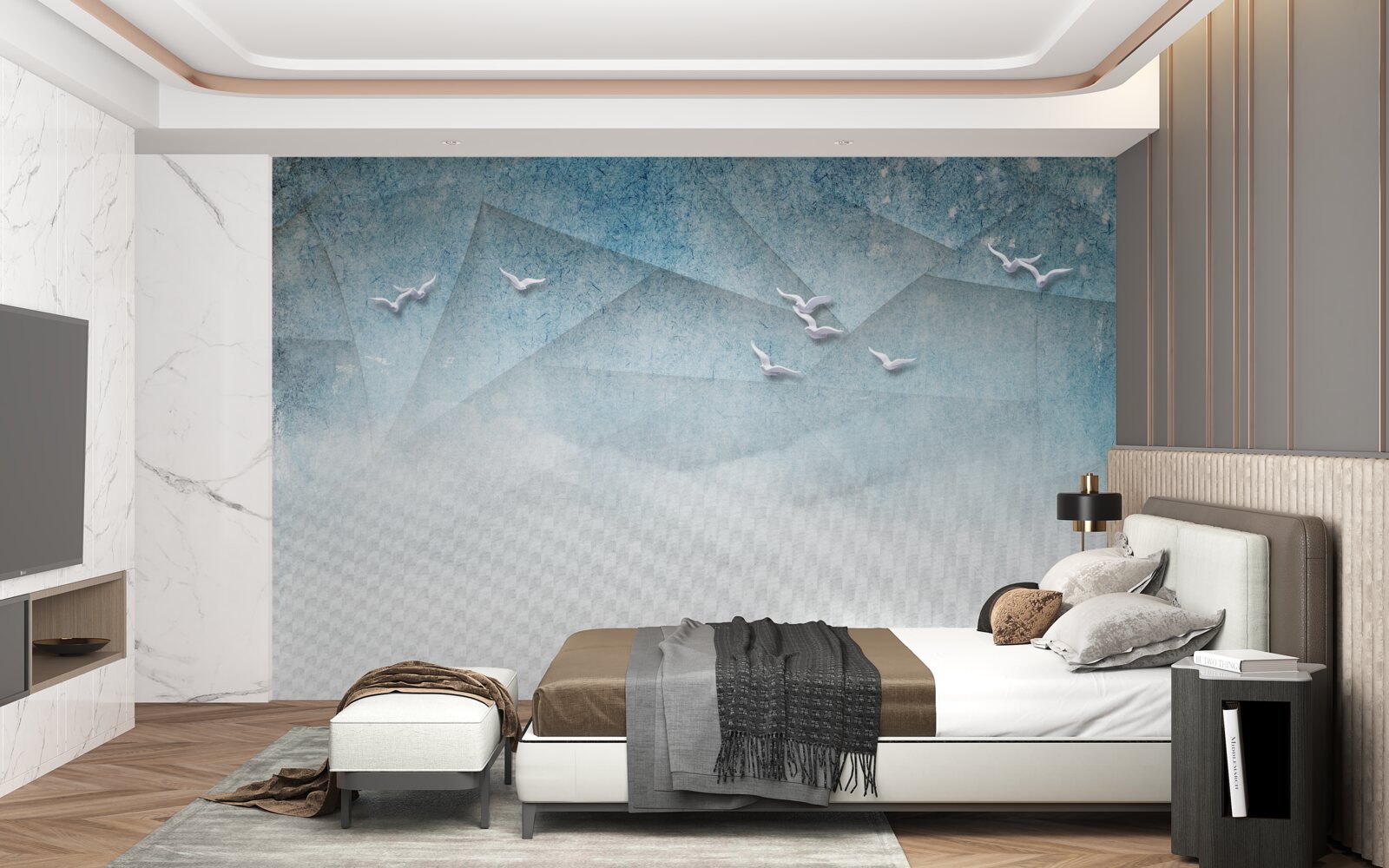 Fototapeta jazierko slúži ako krovitá zóna pre vtáky