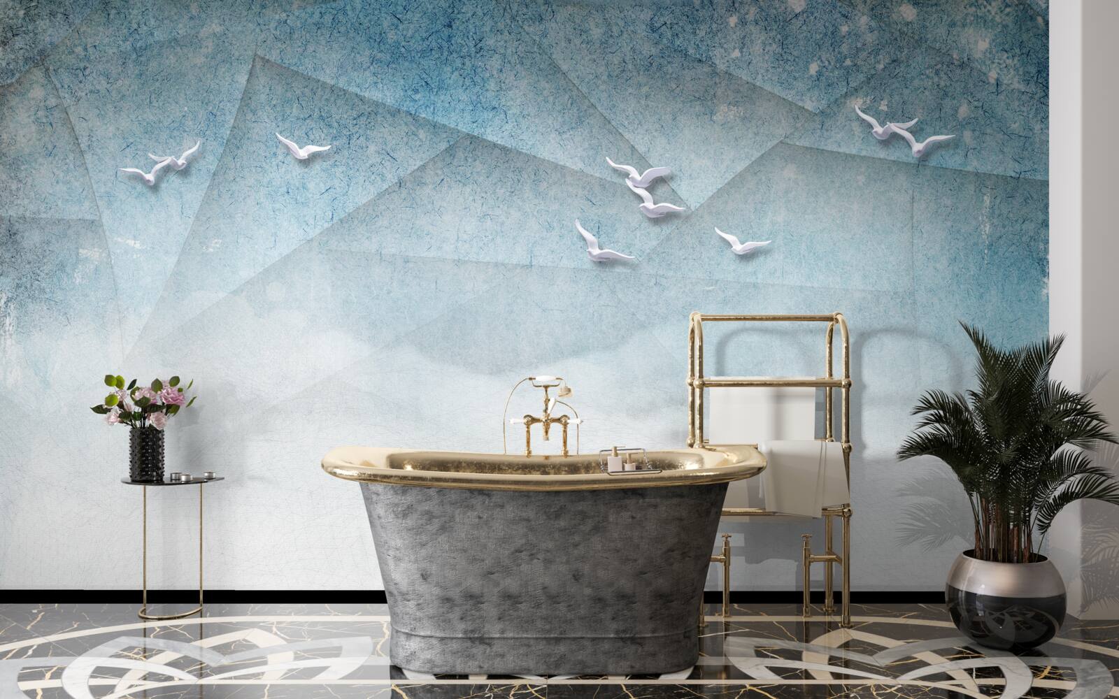 Fototapeta jazierko slúži ako krovitá zóna pre vtáky