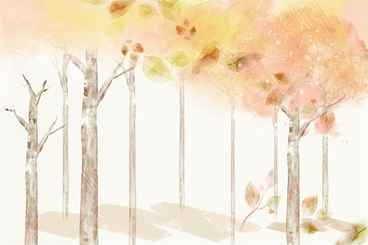 Fototapeta stromy na jeseň strácajú listy