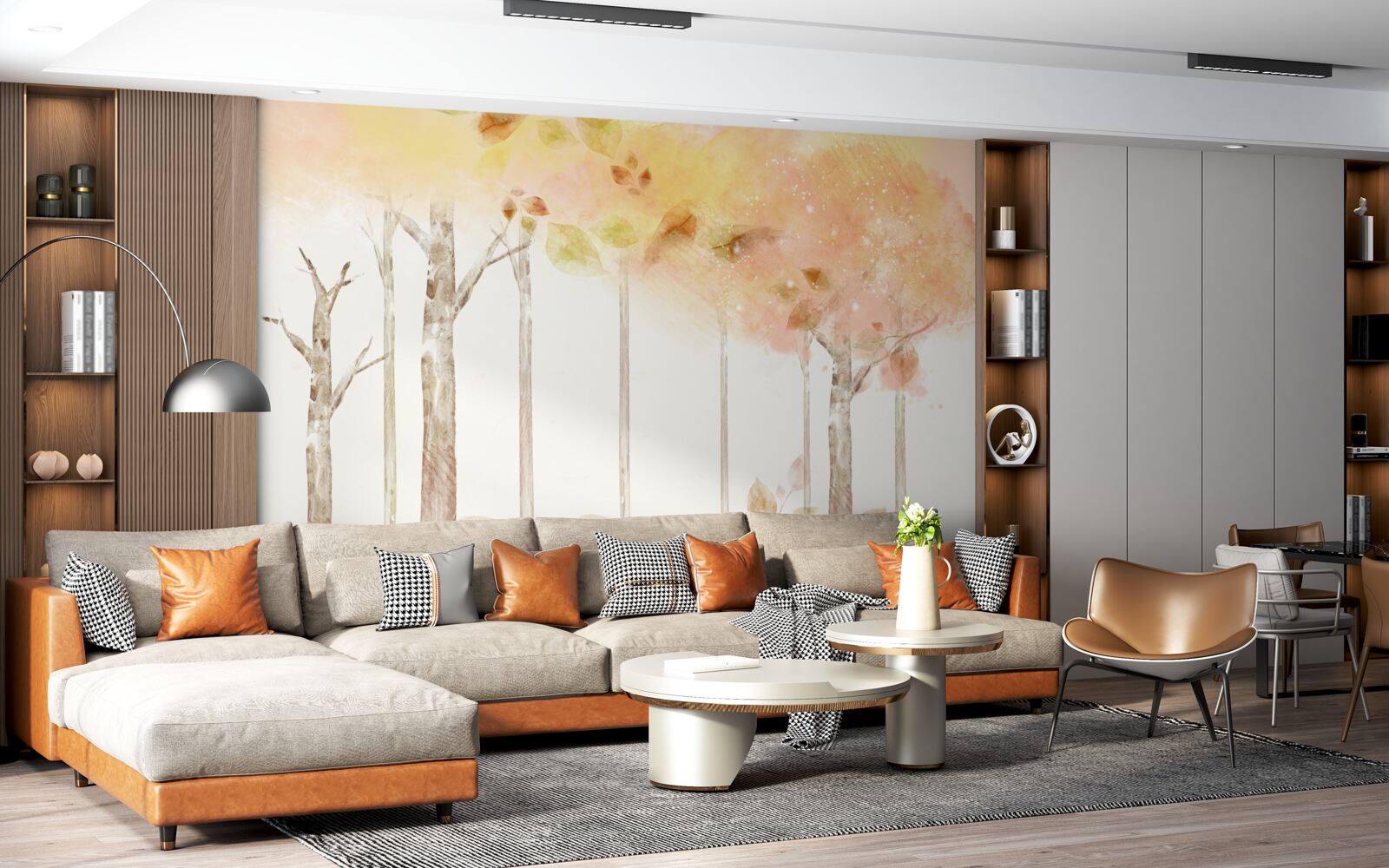 Fototapeta stromy na jeseň strácajú listy