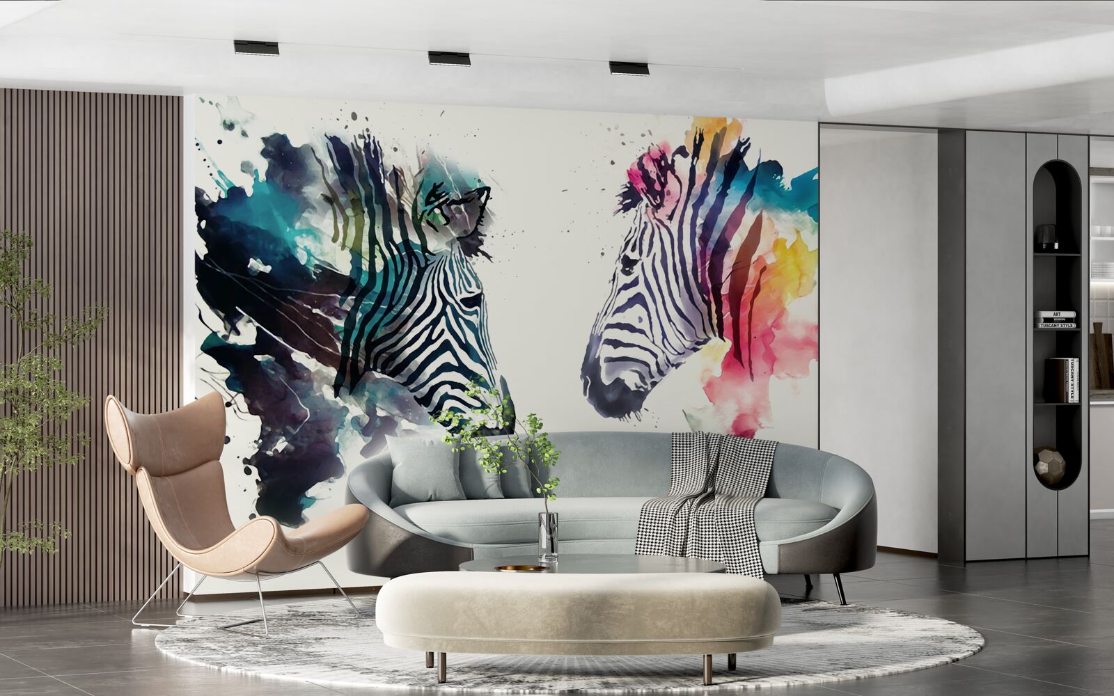 Fototapeta dve vizuálne jasné zebry