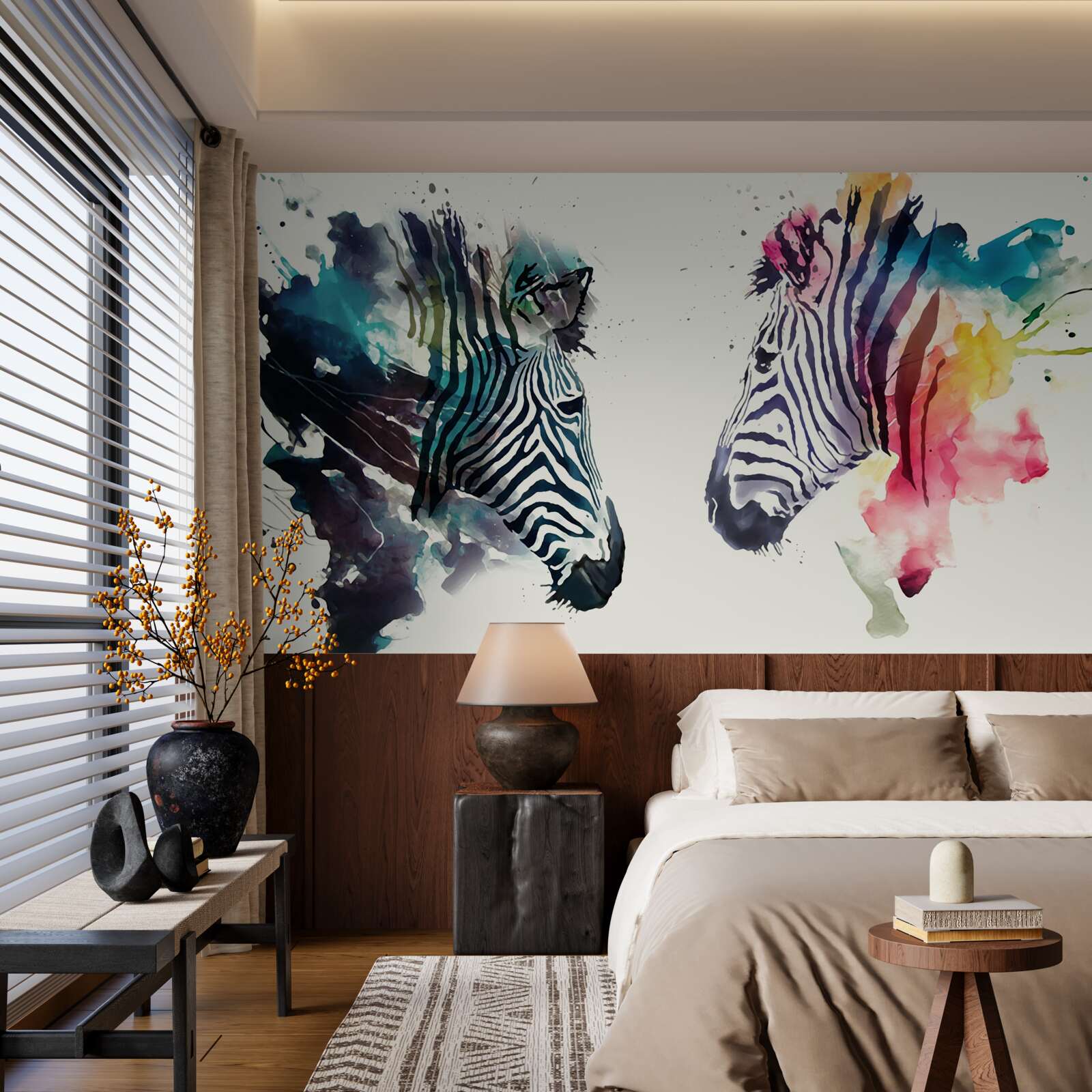 Fototapeta dve vizuálne jasné zebry