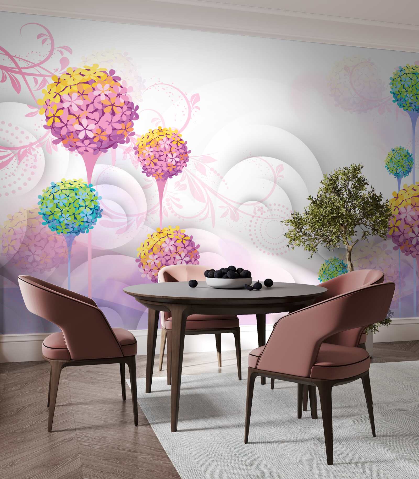 Fototapeta púpavy v abstraktných farbách