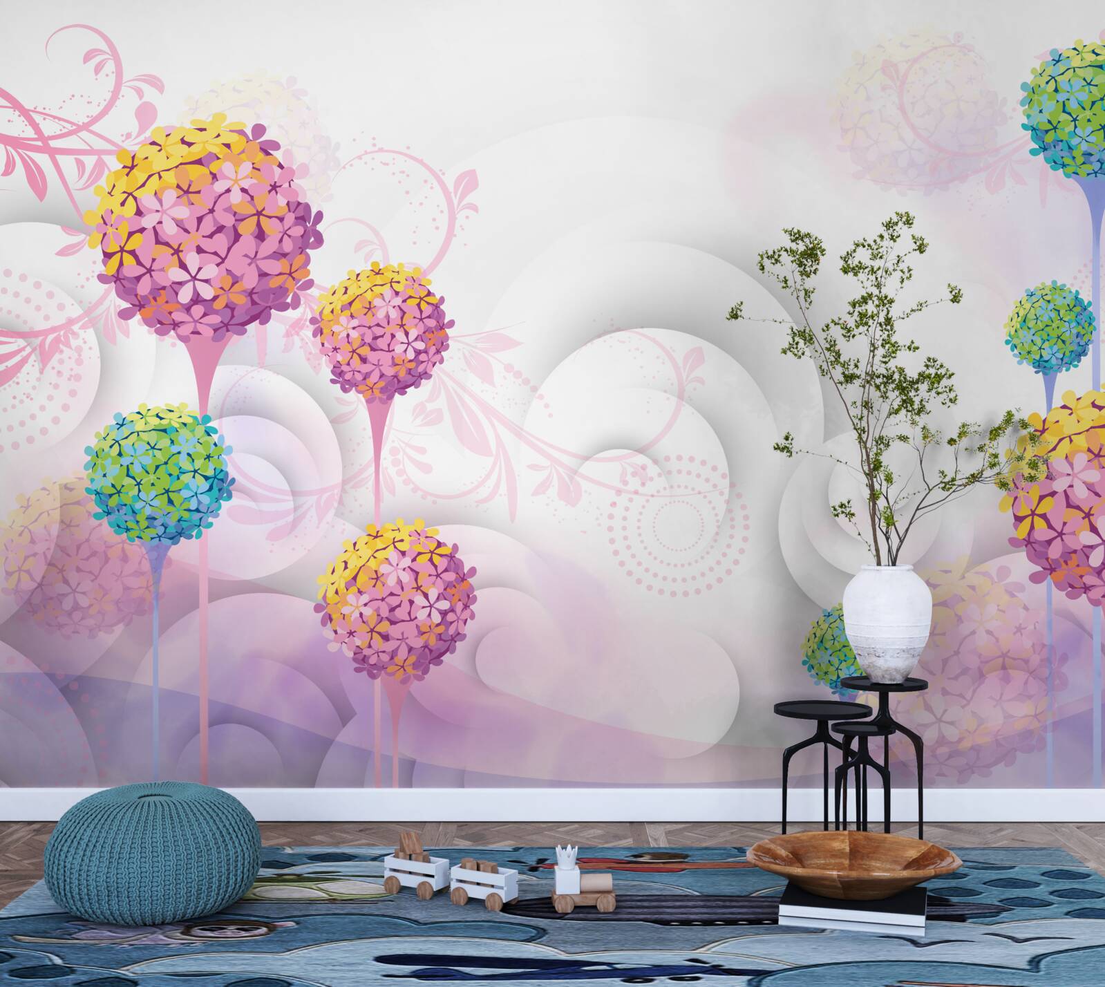 Fototapeta púpavy v abstraktných farbách