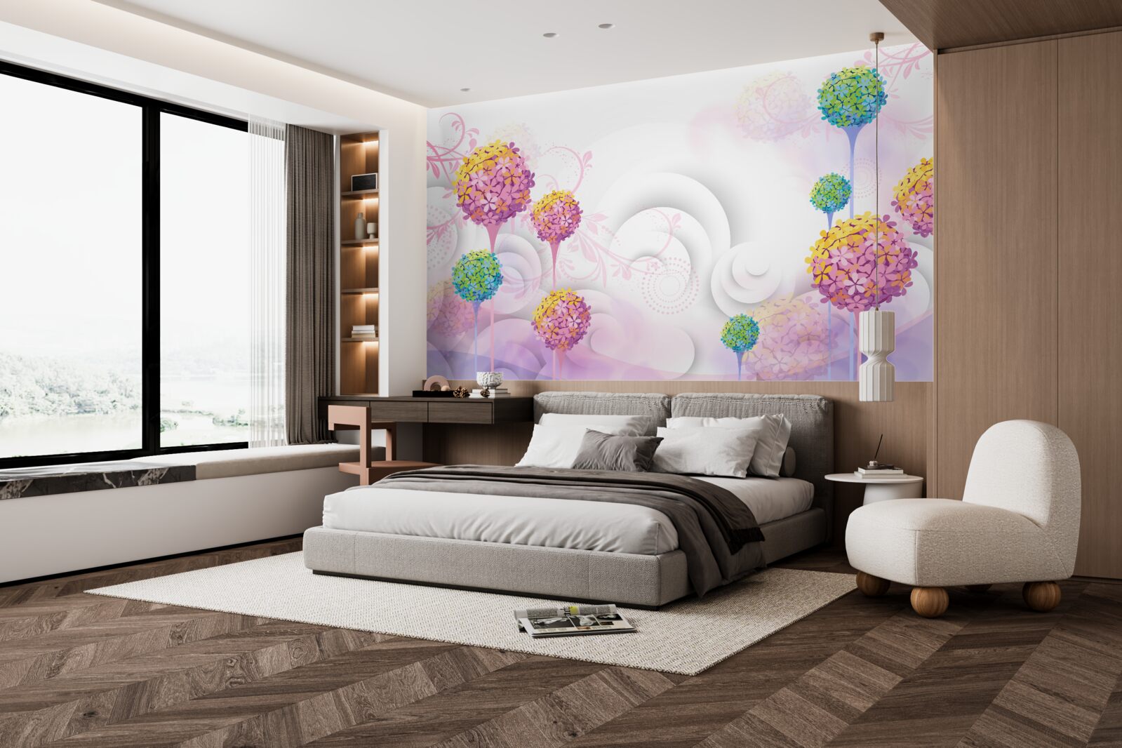 Fototapeta púpavy v abstraktných farbách