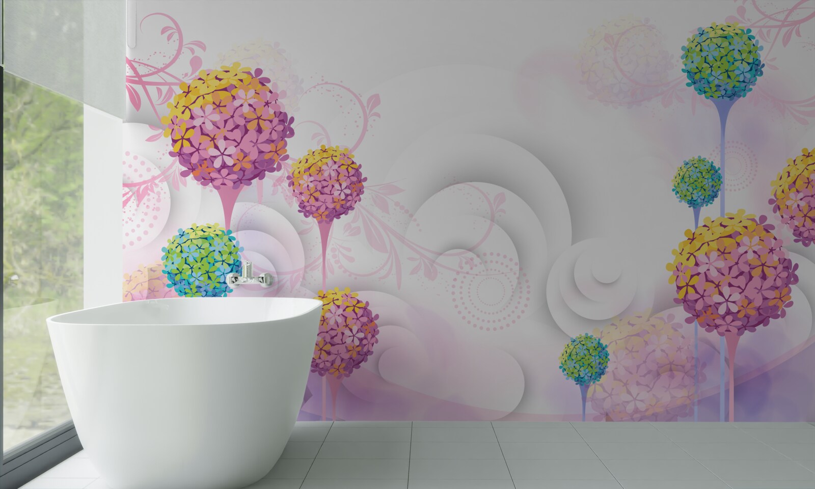 Fototapeta púpavy v abstraktných farbách