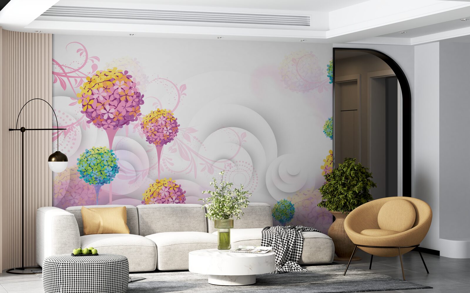 Fototapeta púpavy v abstraktných farbách