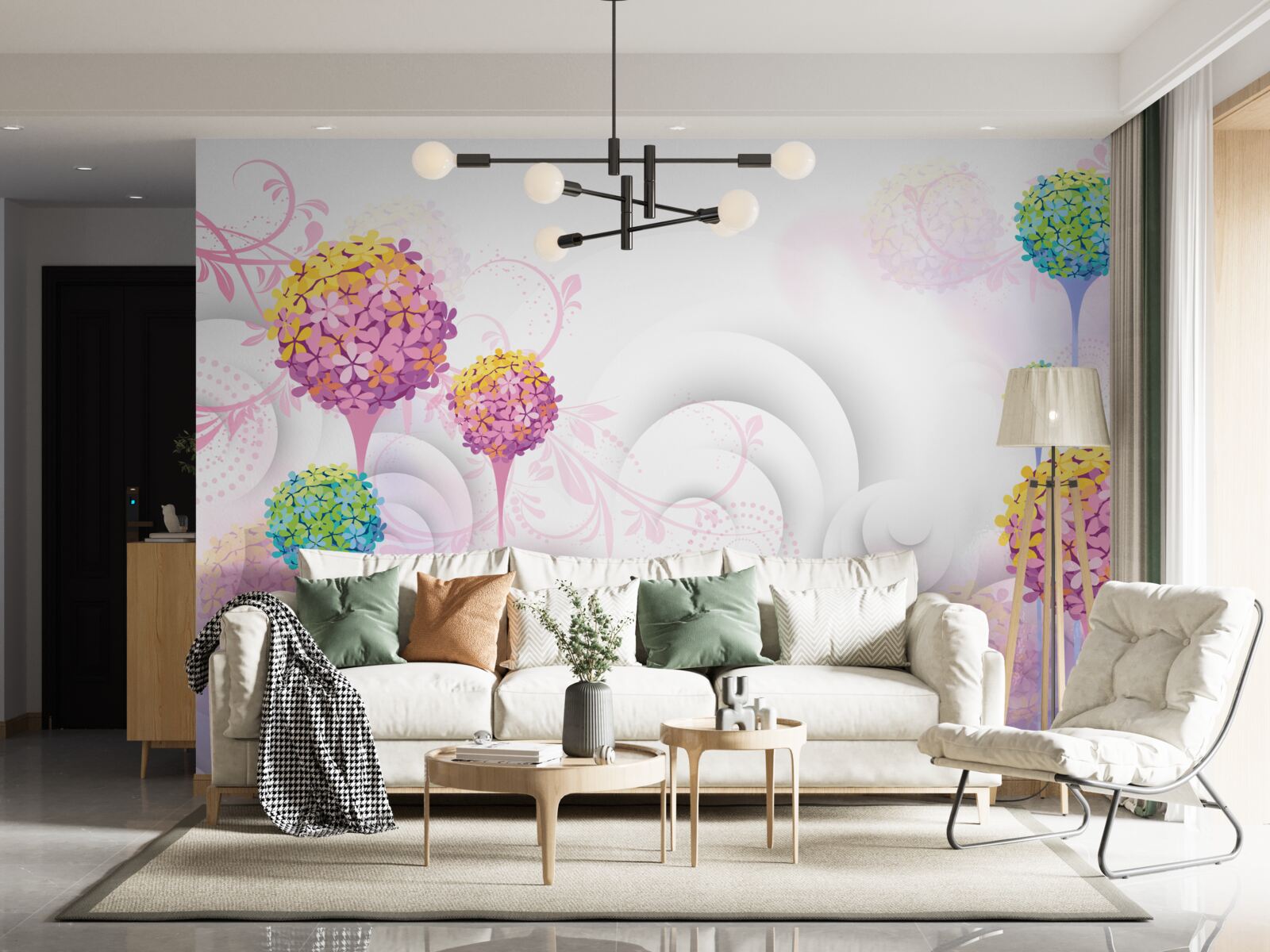 Fototapeta púpavy v abstraktných farbách